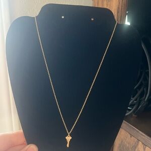 Key Necklace with Rhinestone